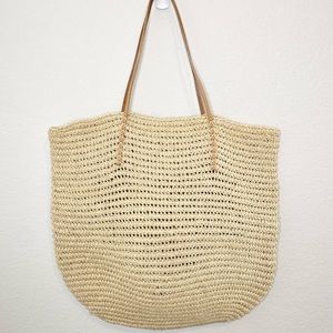Natural & Metallic Beach Tote